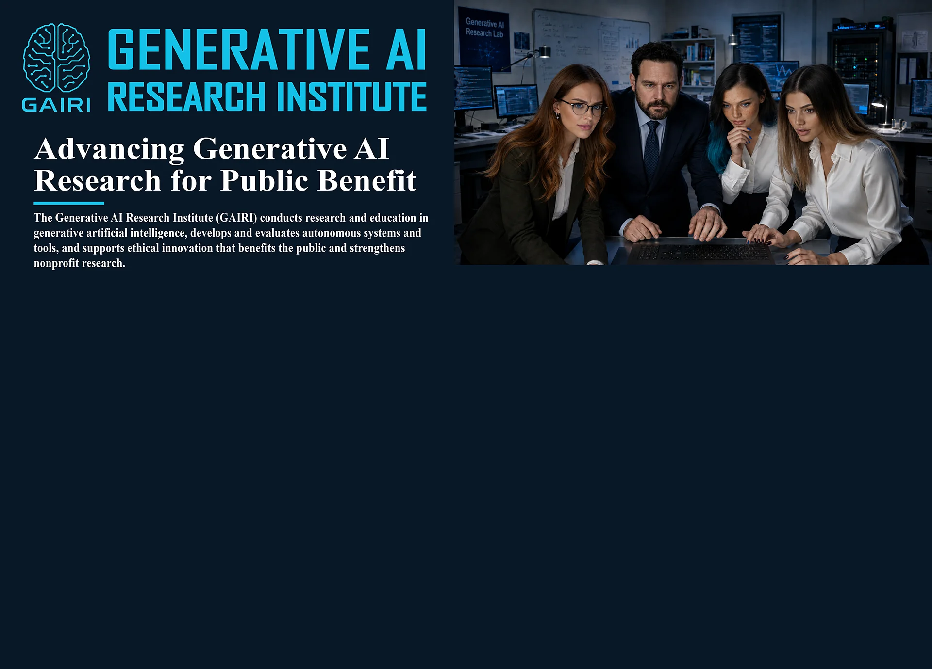 Generative AI Research Institute Landing Page